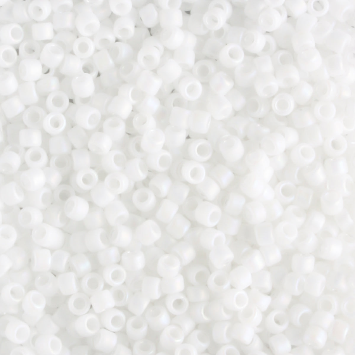 15/0 Matte Opaque Rainbow White - 5 grams