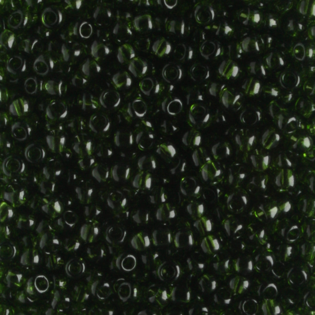 11/0 Transparent Olivine - 10 grams