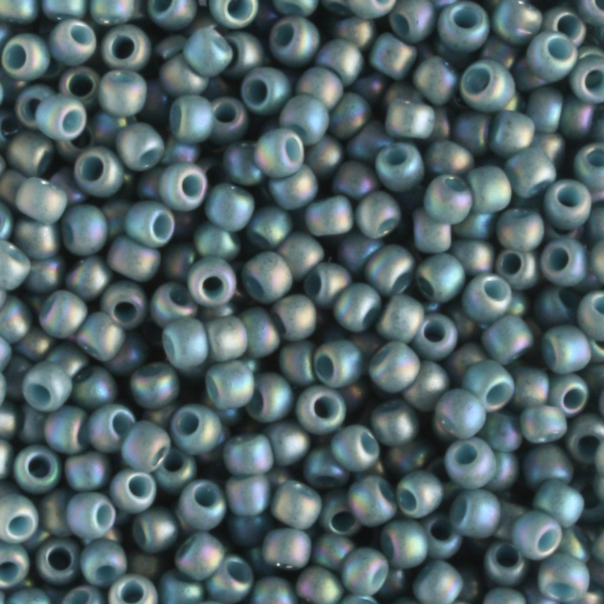 11/0 Semi Glazed Rainbow Blue Turquoise - 10 grams