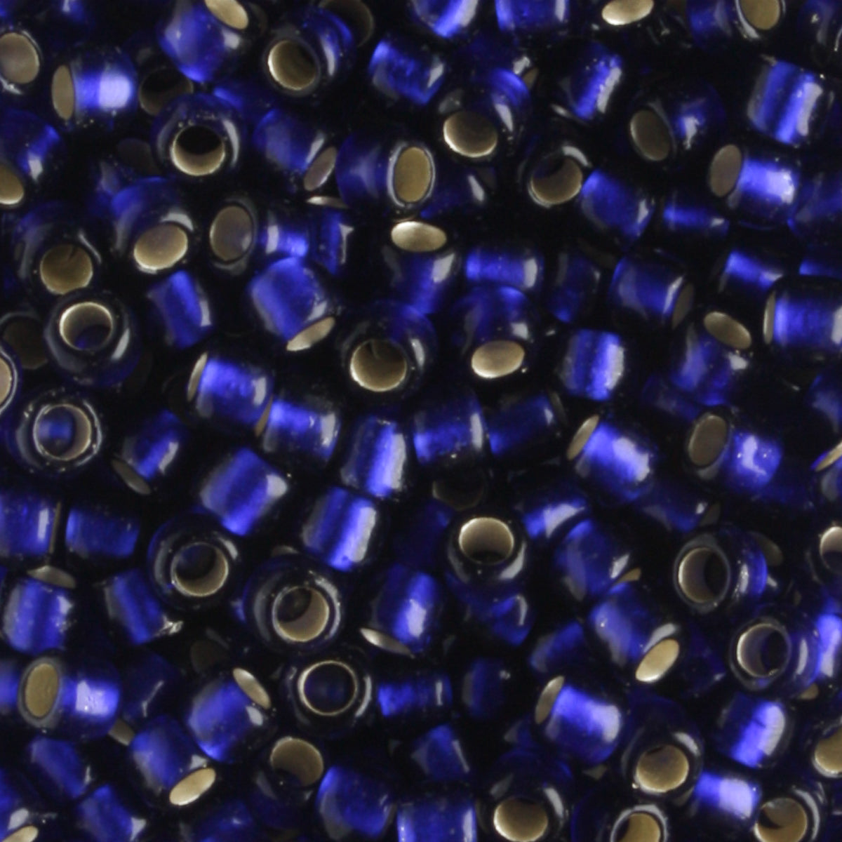 8/0 Silver Lined Frosted Cobalt - 10 grams