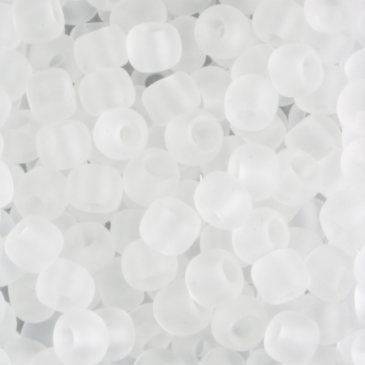 6/0 Transparent Frosted Crystal - 10 grams