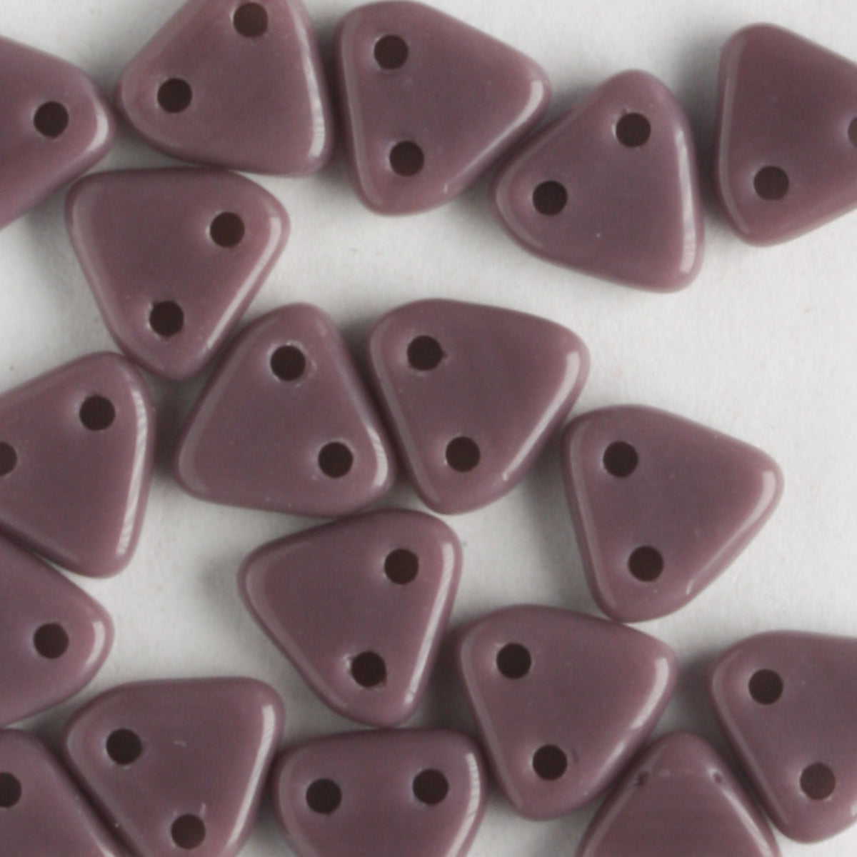 2 Hole Triangle Opaque Purple - 10 grams