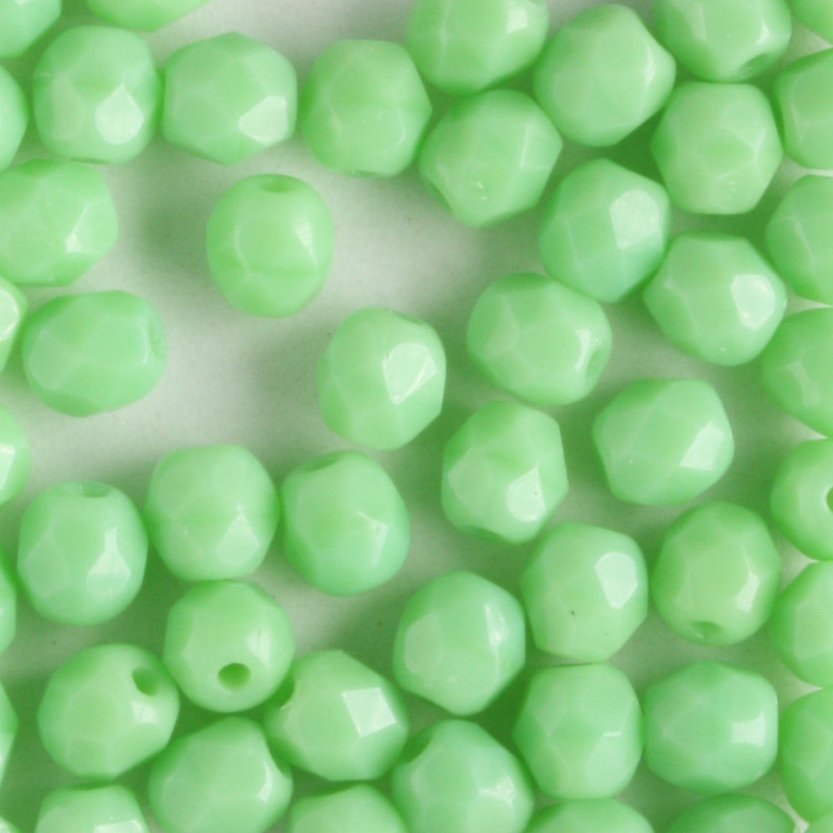 4mm Round Fire Polish Honeydew