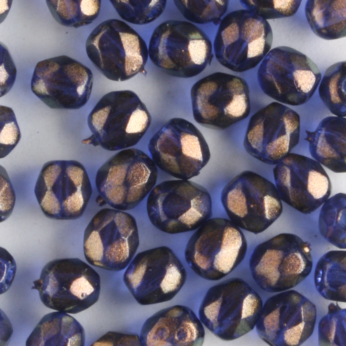 4mm Round Fire Polish Halo Ultramarine