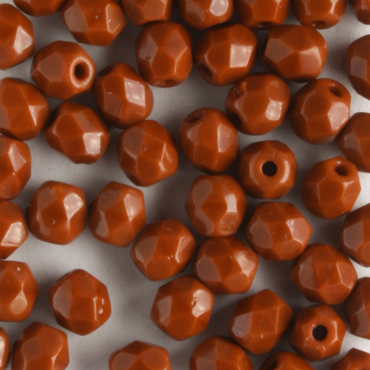 4mm Round Fire Polish Umber