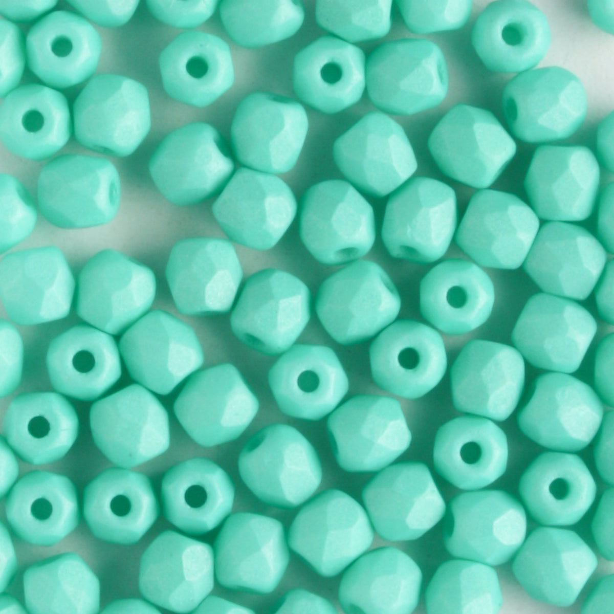 3mm Round Fire Polish Saturated Teal