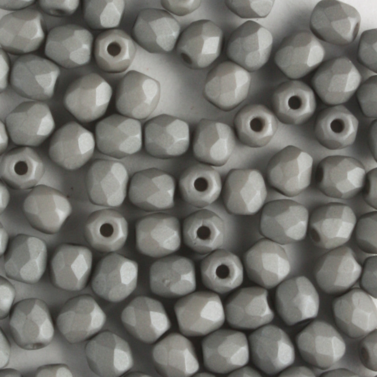3mm Round Fire Polish Saturated Gray