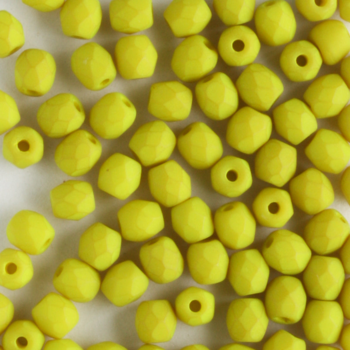 3mm Round Fire Polish Saturated Chartreuse