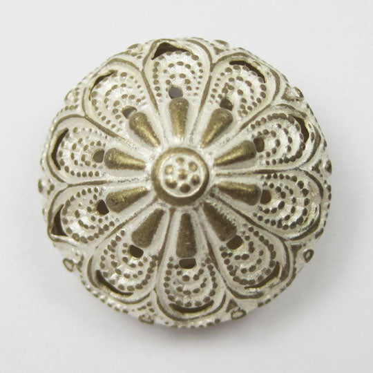 White Bronze Button