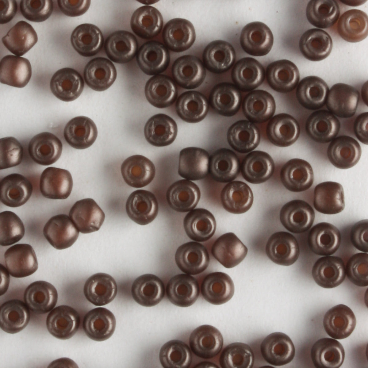 2mm Round Glass Pearls Matte Bistre - 100 beads
