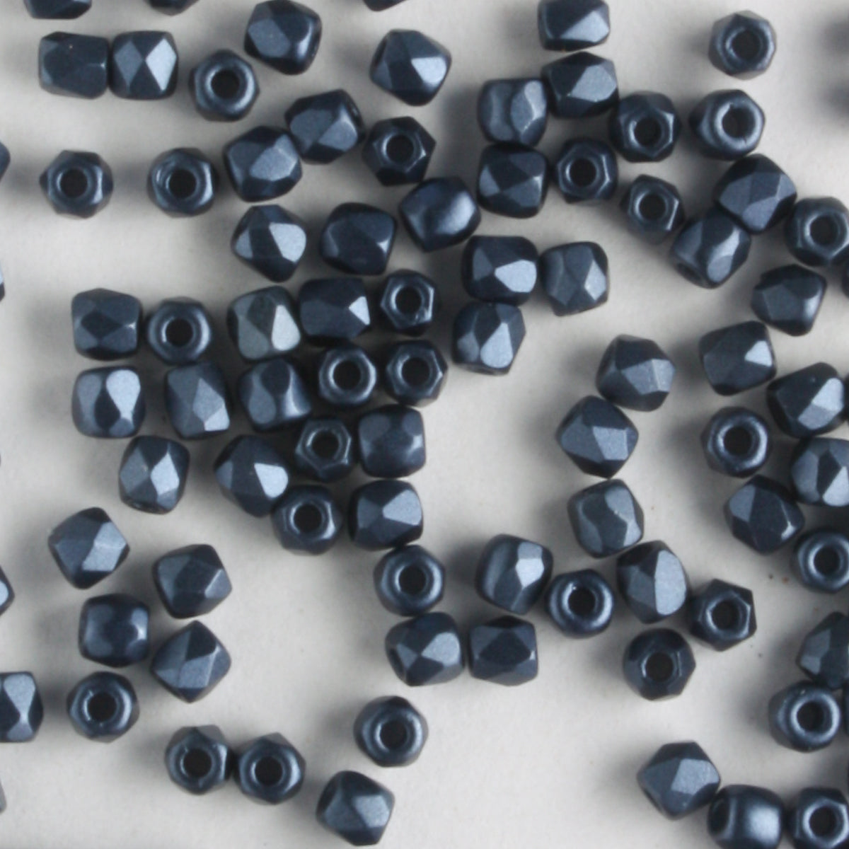 True 2mm Round Fire Polish Pastel Montana Blue