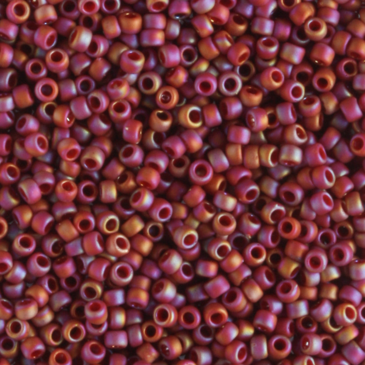 15/0 Semi Glazed Rainbow Dark Red - 5 grams