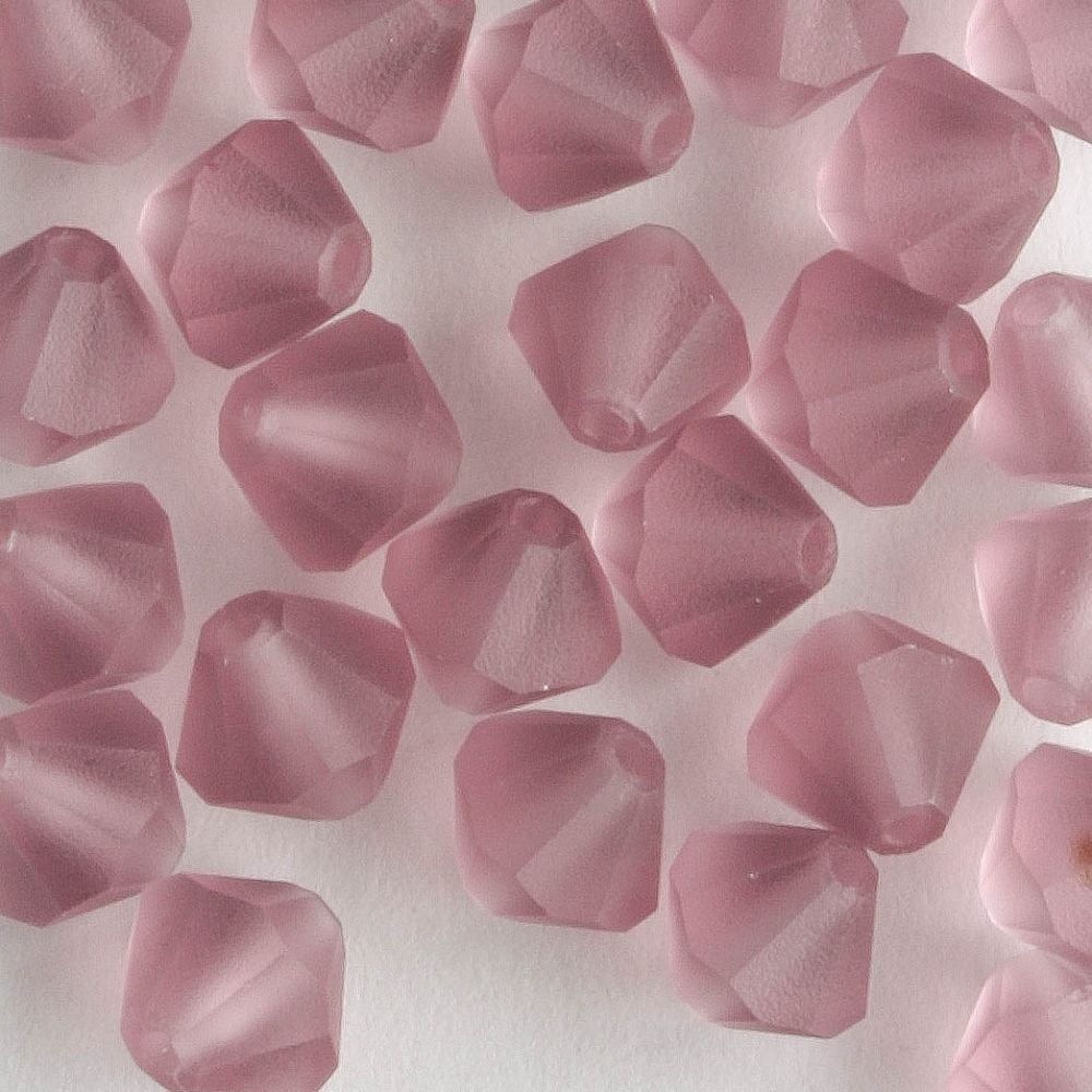 6mm Bicone Light Amethyst Matte