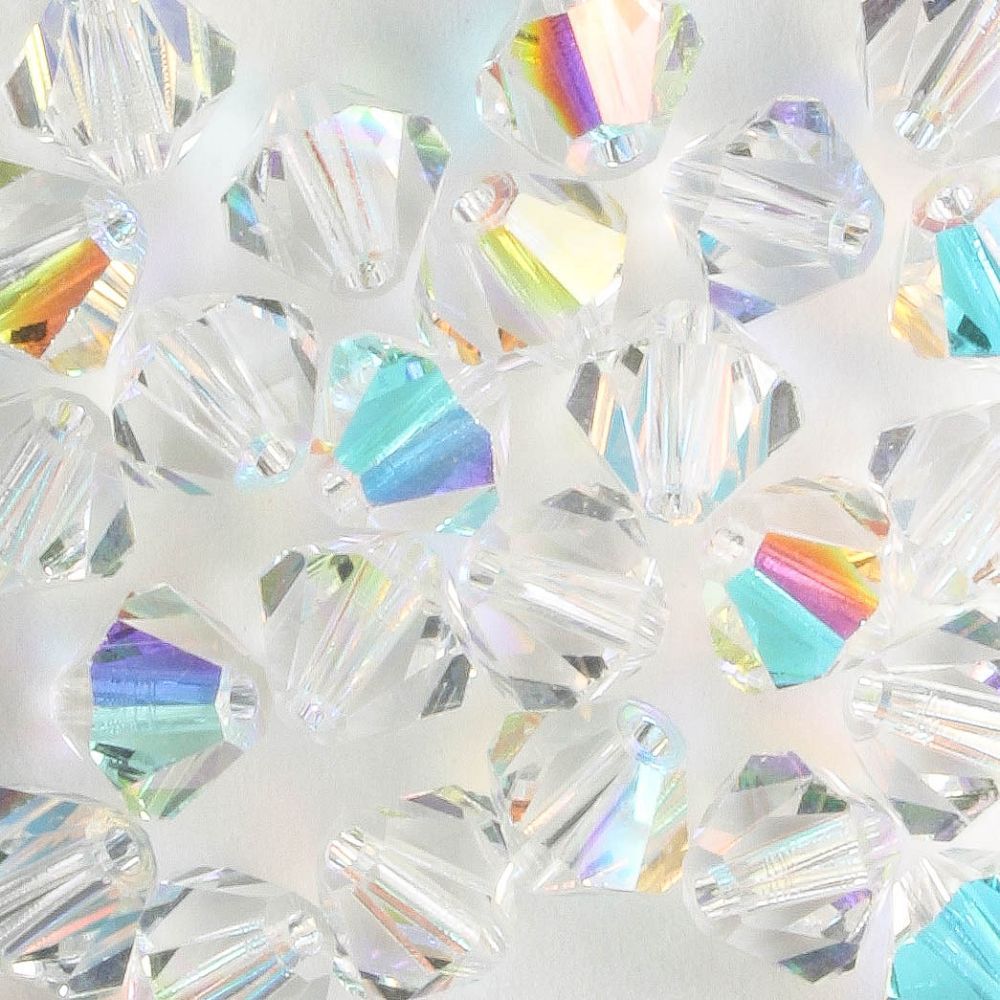 6mm Bicone Crystal AB