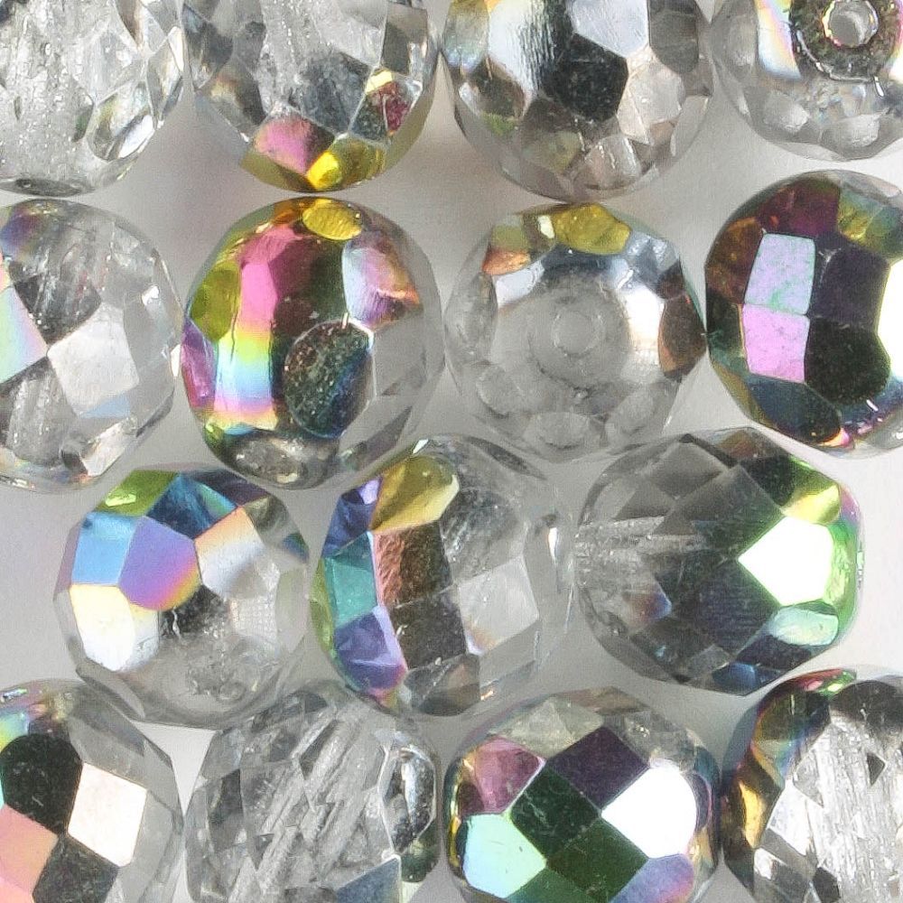 8mm Round Fire Polish Crystal Vitrail