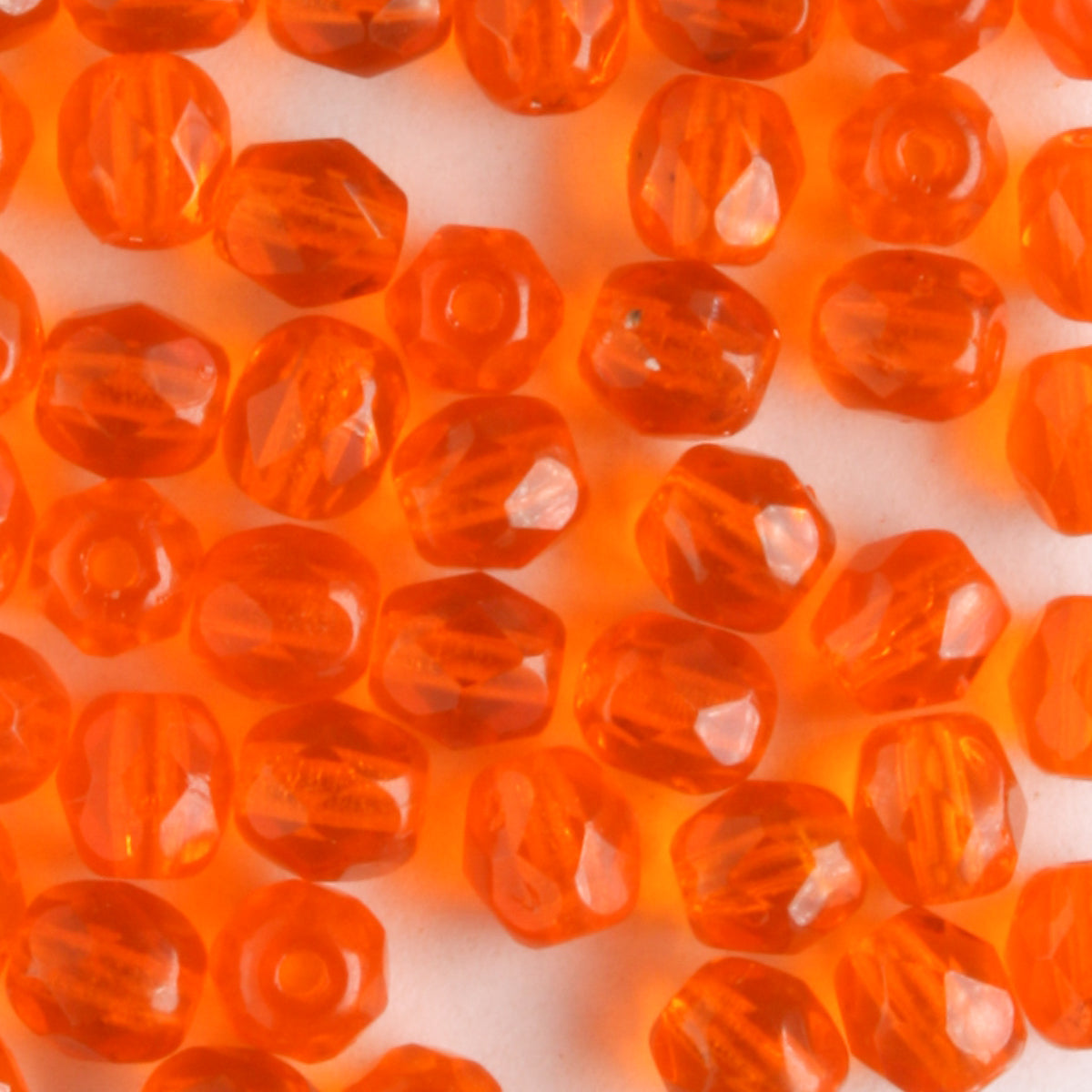 4mm Round Fire Polish Orange