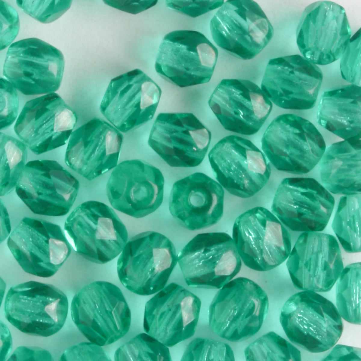 4mm Round Fire Polish Green Zircon