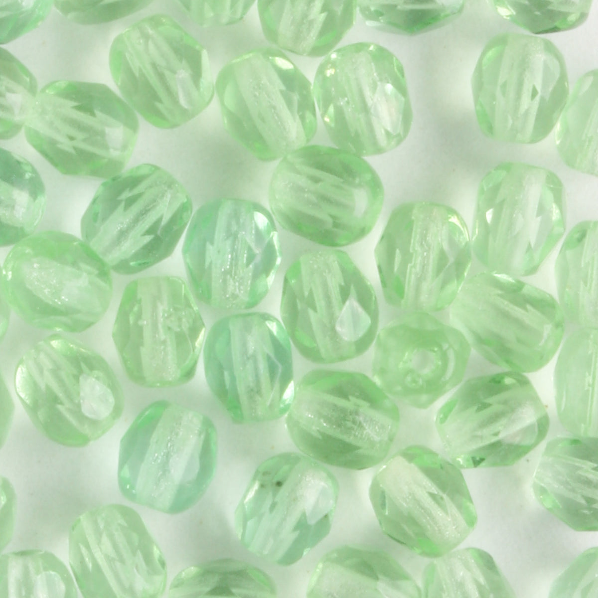 4mm Round Fire Polish Light Green