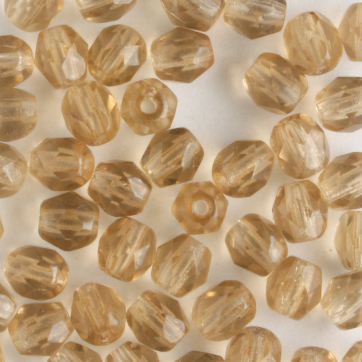 4mm Round Fire Polish Caramel