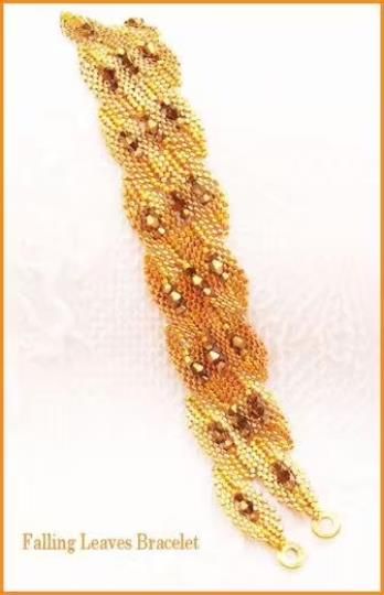 Falling Leaves Bracelet Pattern - PDF