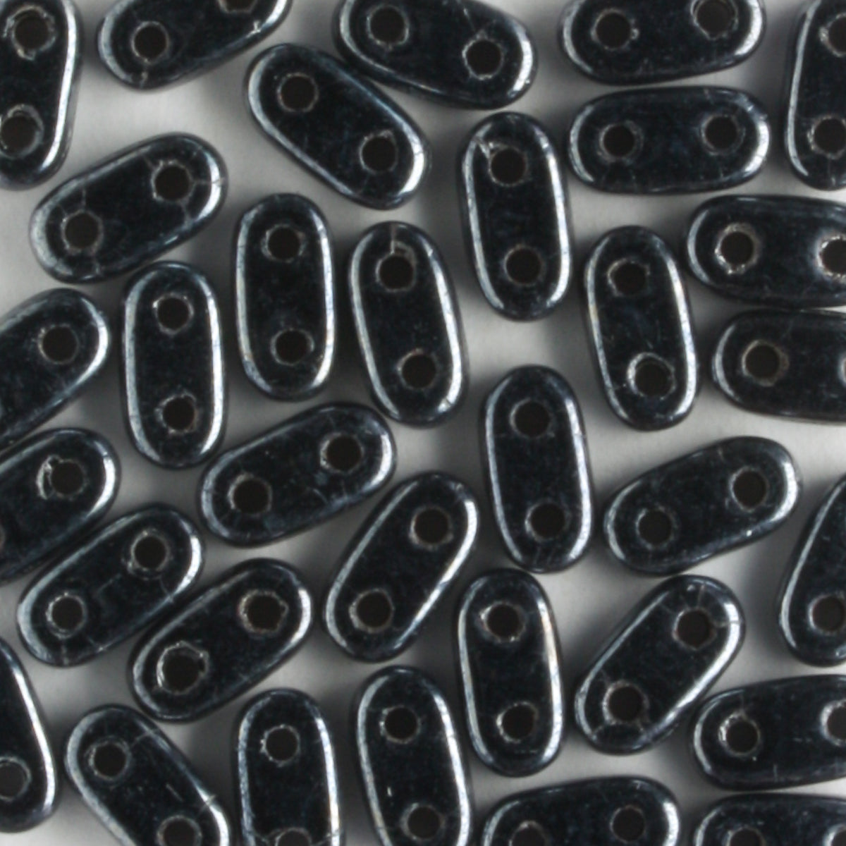 2 Hole Bar Hematite - 10 grams