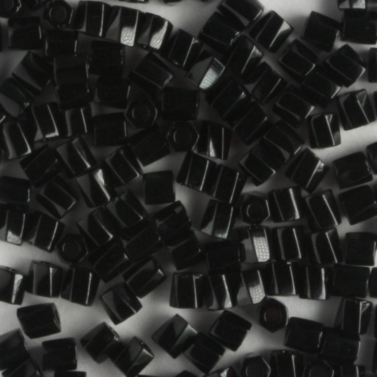 10/0 Hex Cut with a Twist Opaque Black - 10 grams