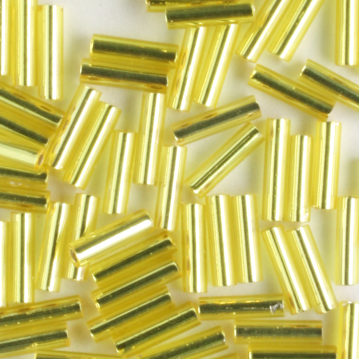 6mm Bugle Silver Lined Yellow
