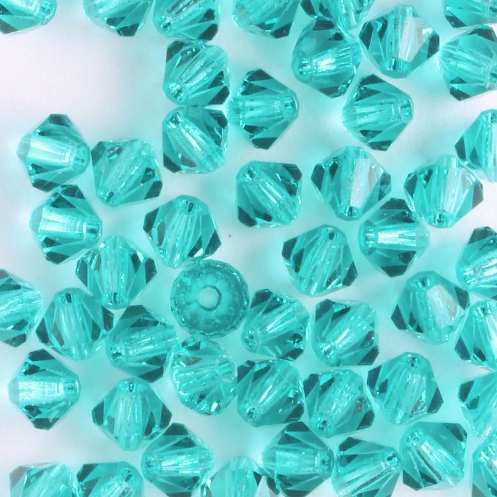 4mm Bicone Blue Zircon