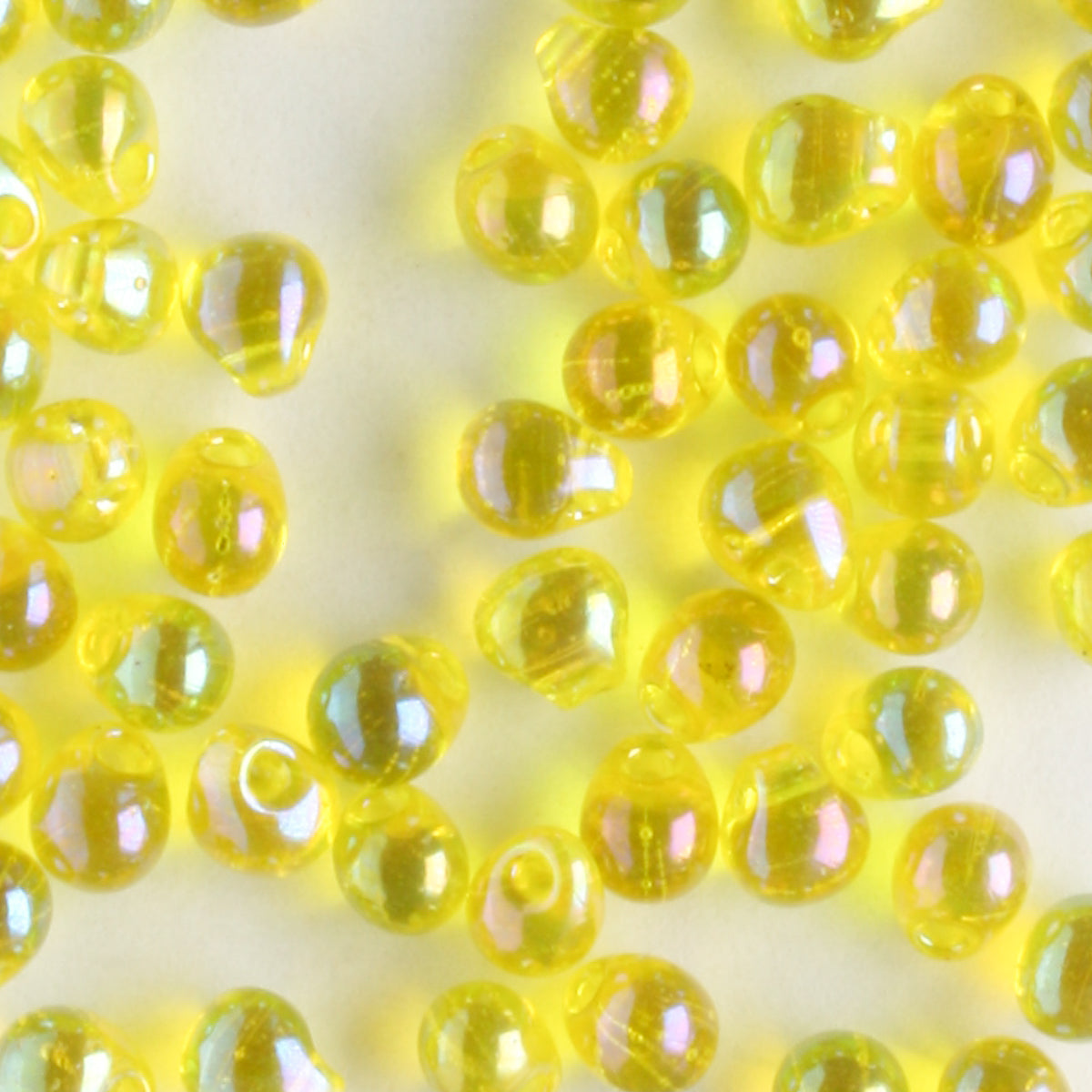 Fringe Bead, Transparent Rainbow Yellow