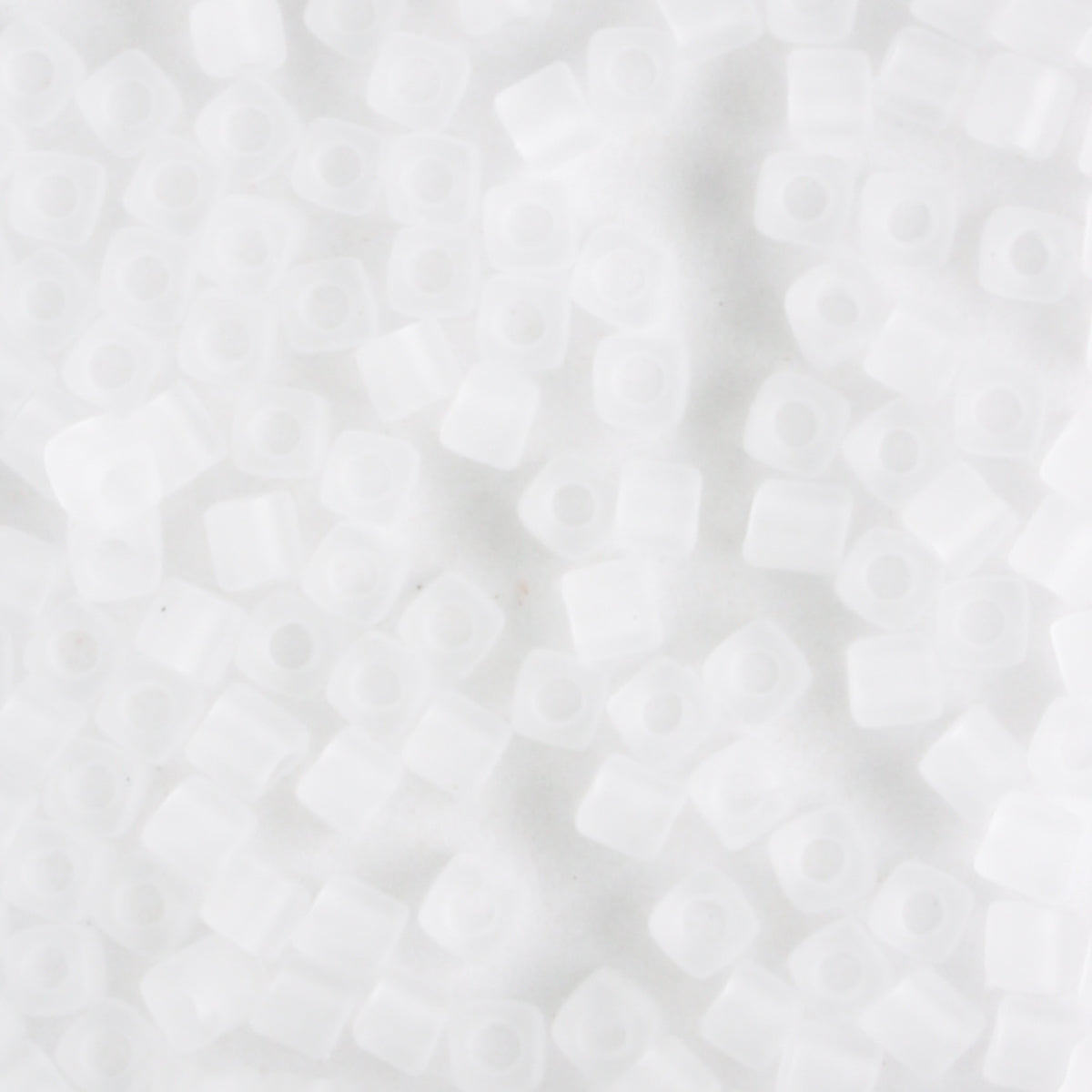 1.8mm Cube Transparent Matte Crystal - 10 grams