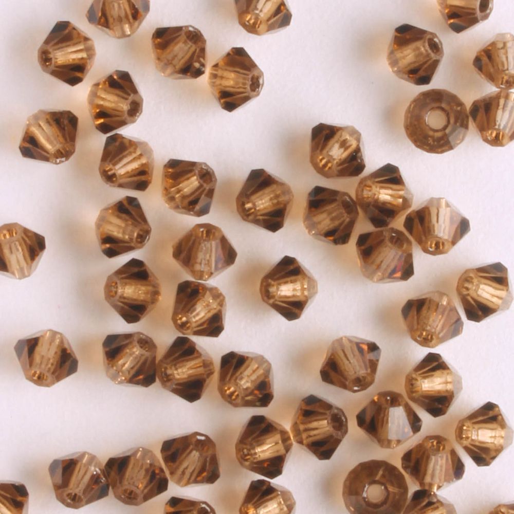 3mm Bicone Smoked Topaz