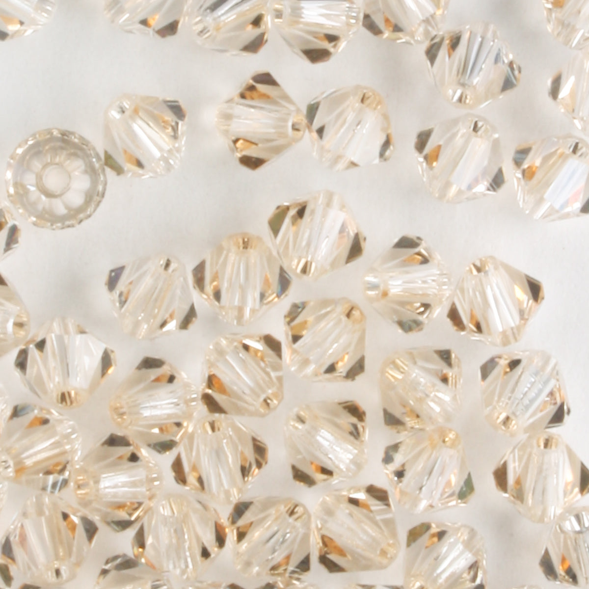 4mm Bicone Crystal Honey