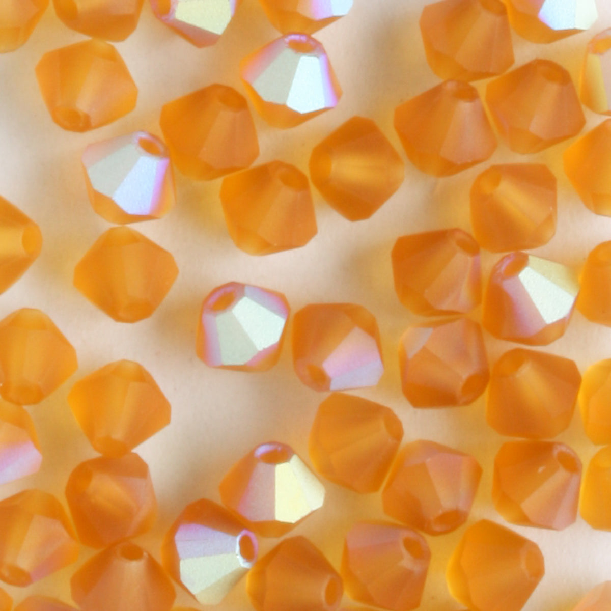 4mm Bicone Topaz AB Matte