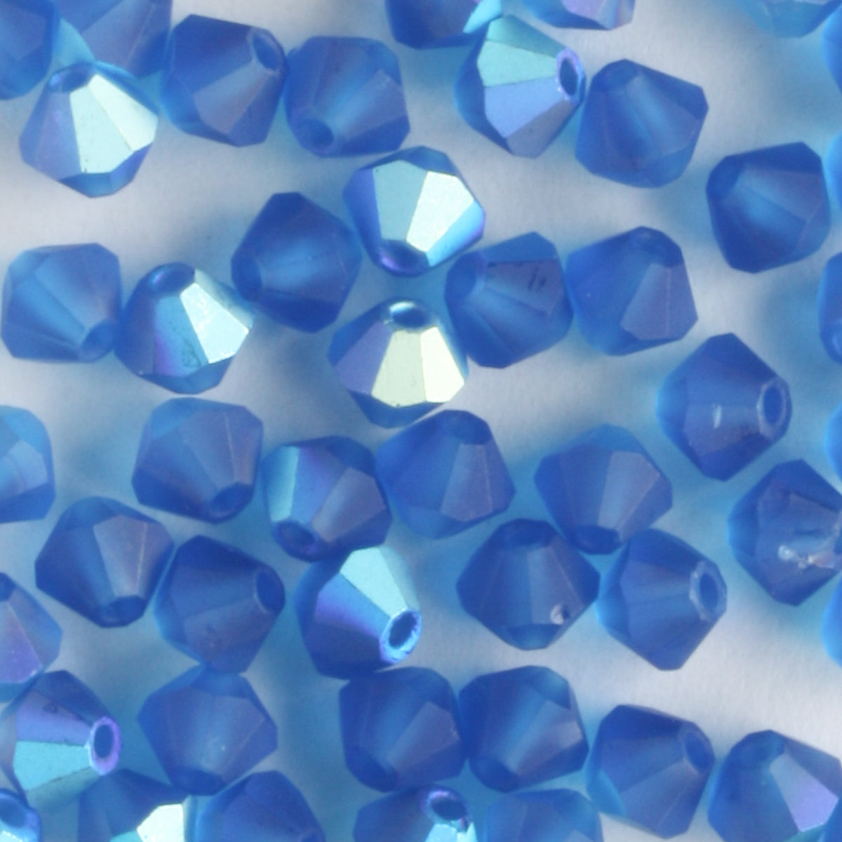 4mm Bicone Capri Blue AB Matte