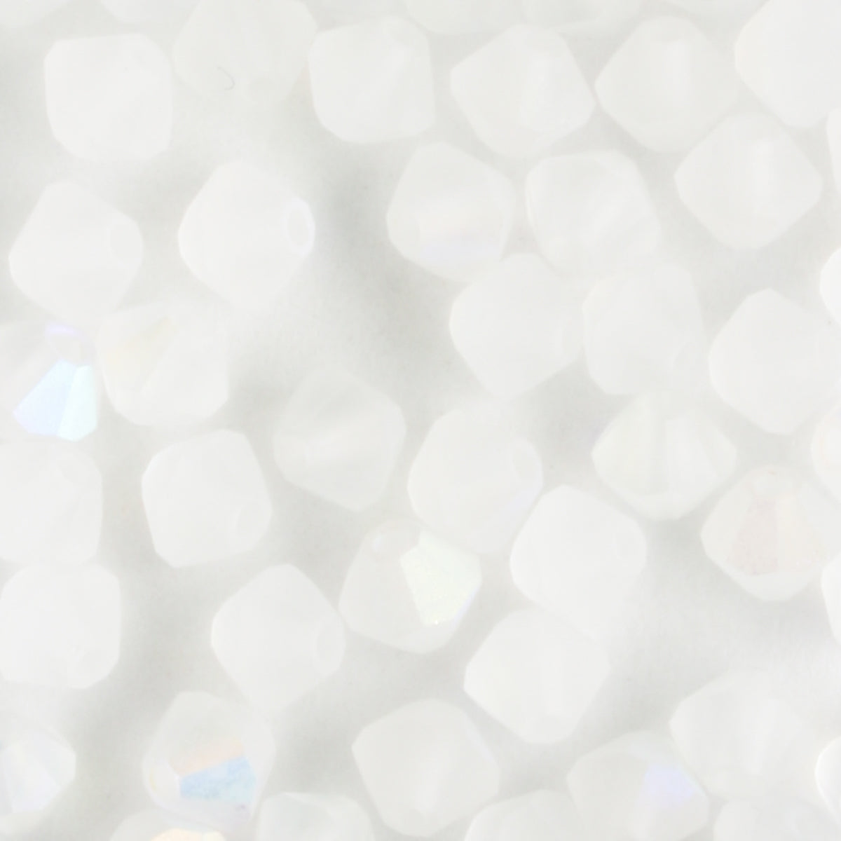 4mm Bicone Crystal AB Matte
