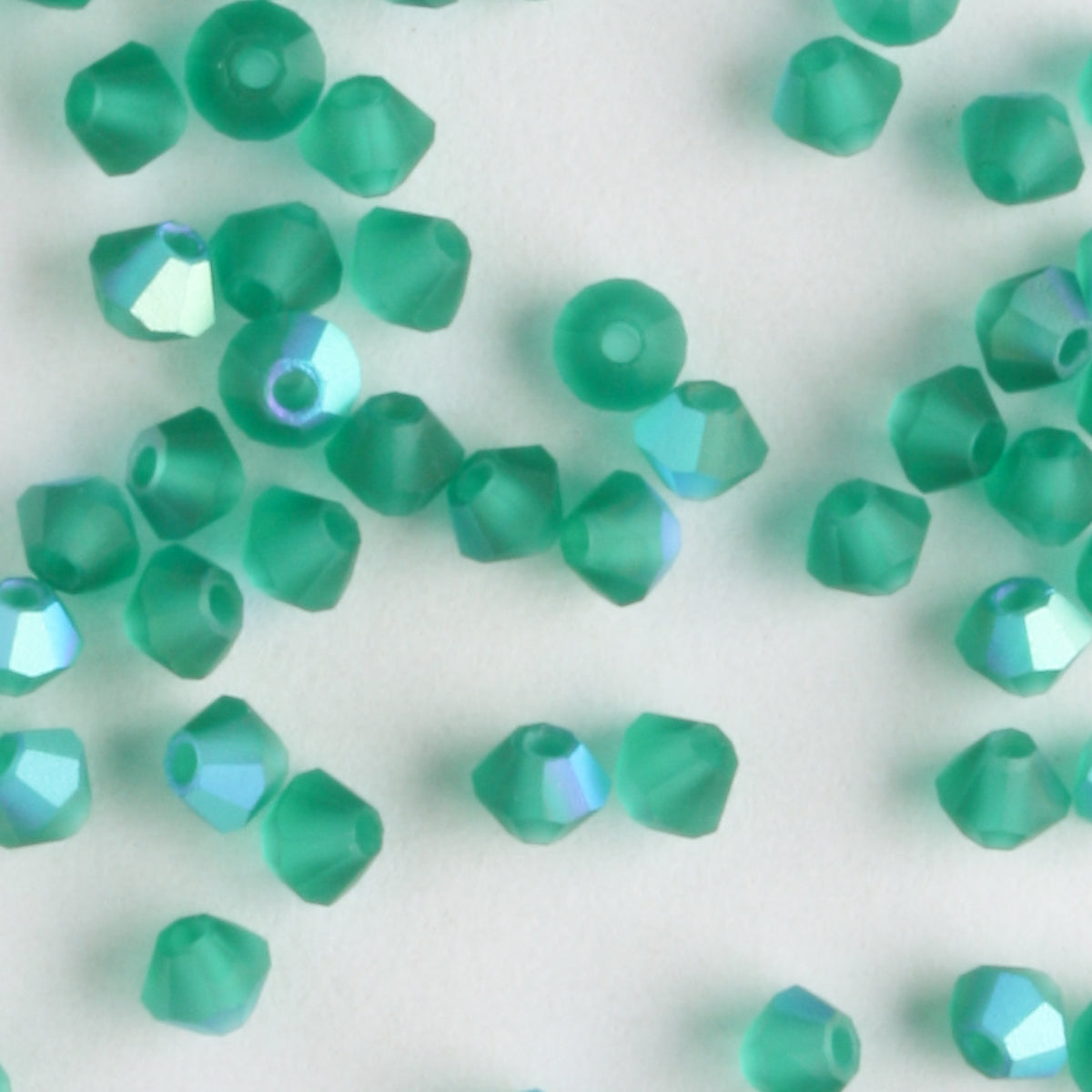 3mm Bicone Emerald AB Matte