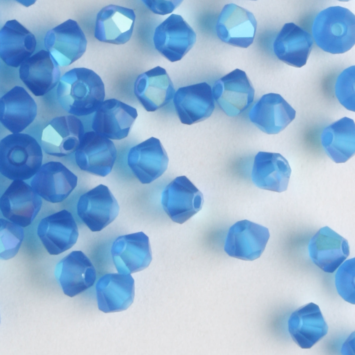 3mm Bicone Capri Blue AB Matte