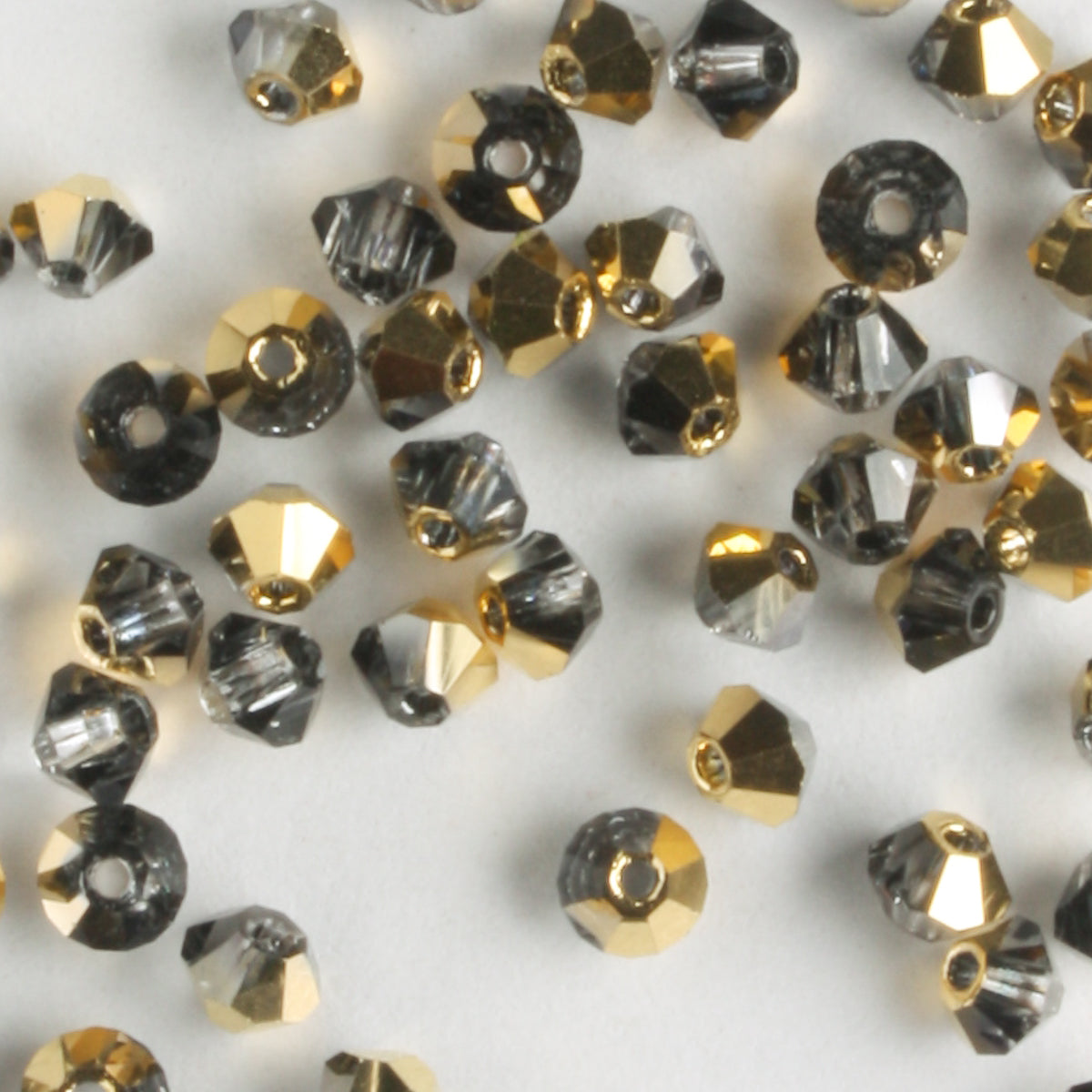 3mm Bicone Crystal Aurum Half