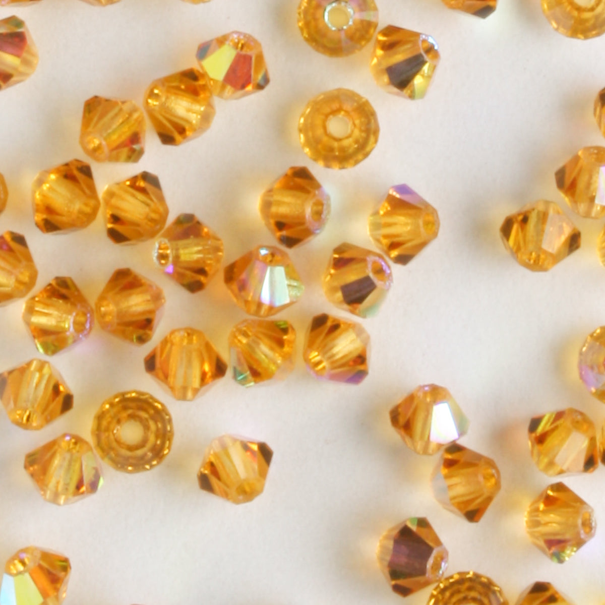3mm Bicone Topaz AB