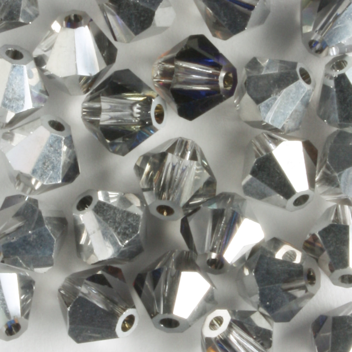 6mm Bicone Silver/Blue/Purple