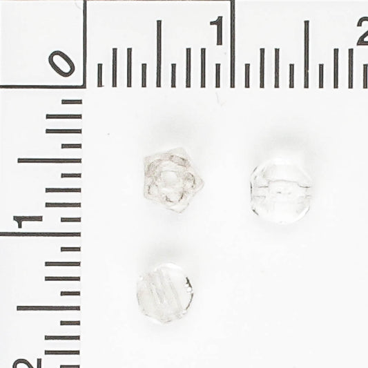 4mm Cut Glass Clear - 100 beads