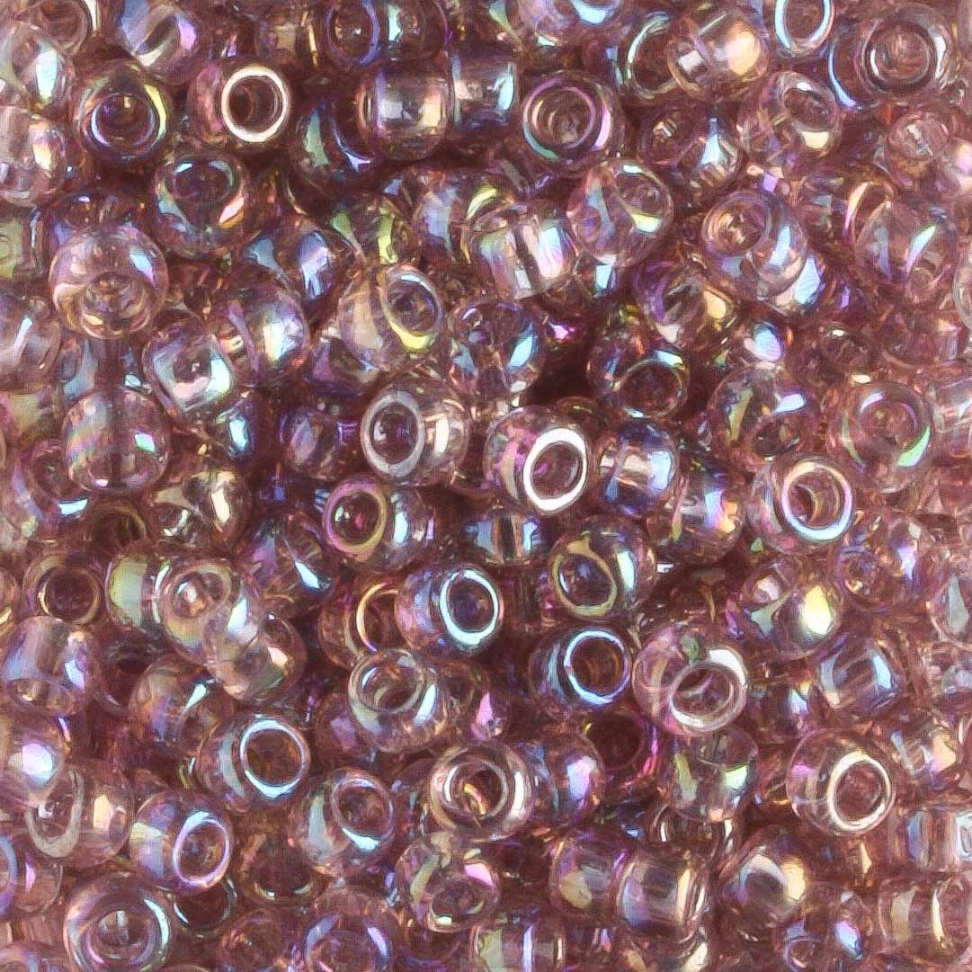 8/0 Transparent Rainbow Light Amethyst - 10 grams