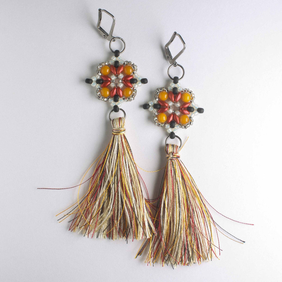 Lisette Earring Kit - Tangerine Lava