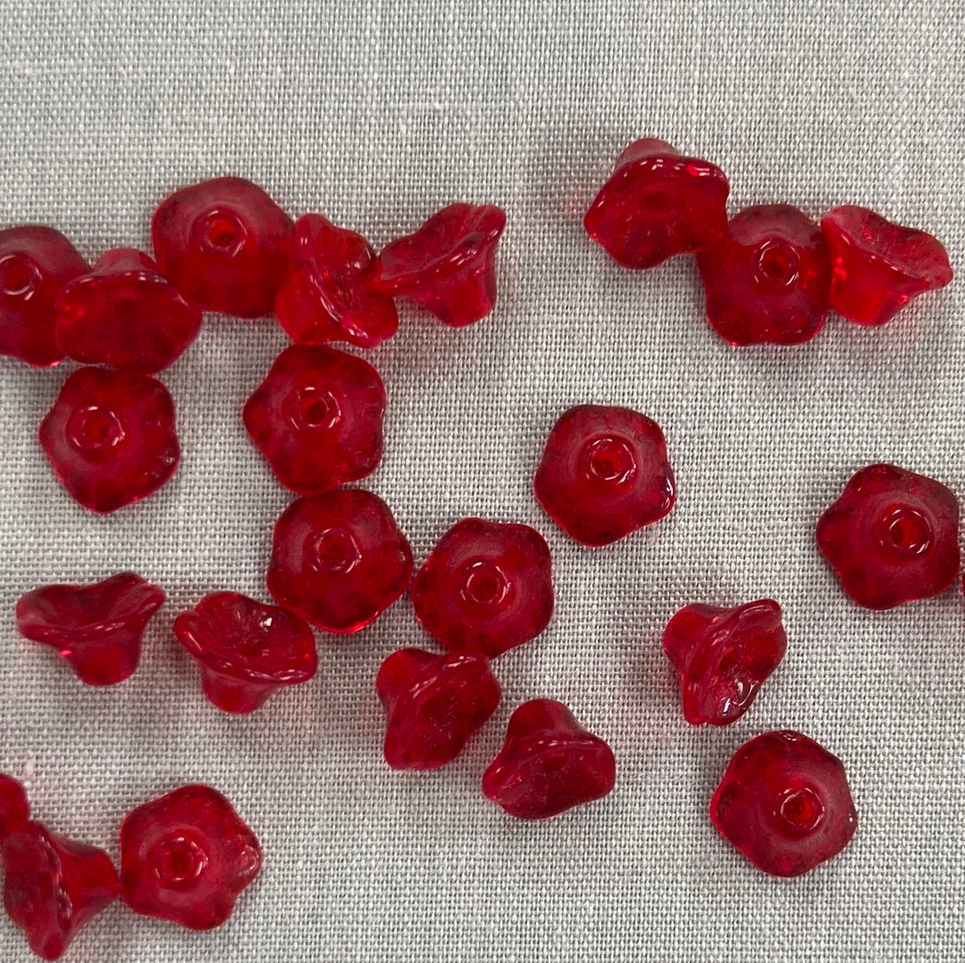 4x6mm Bell Flower - Red