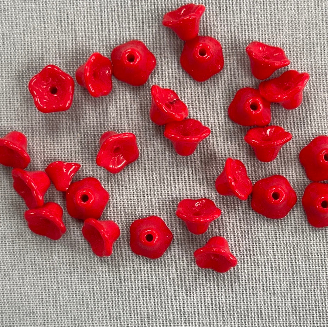 4x6mm Bell Flower - Red