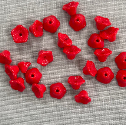 4x6mm Bell Flower - Red