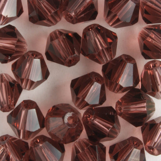 6mm Bicone Amethyst - 24 beads