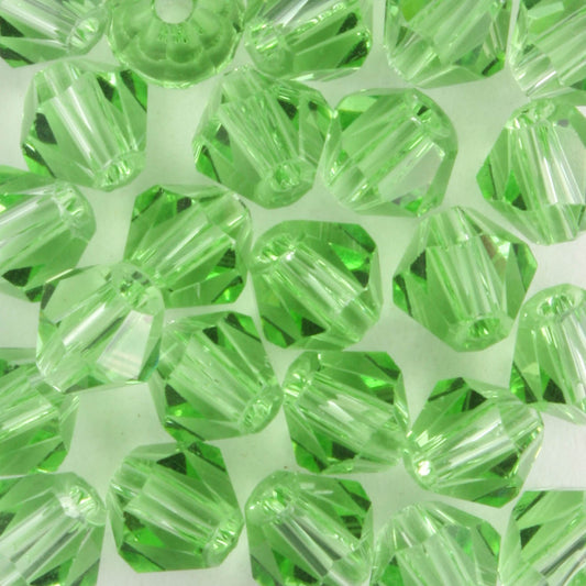 6mm Bicone Light Green - 24 beads