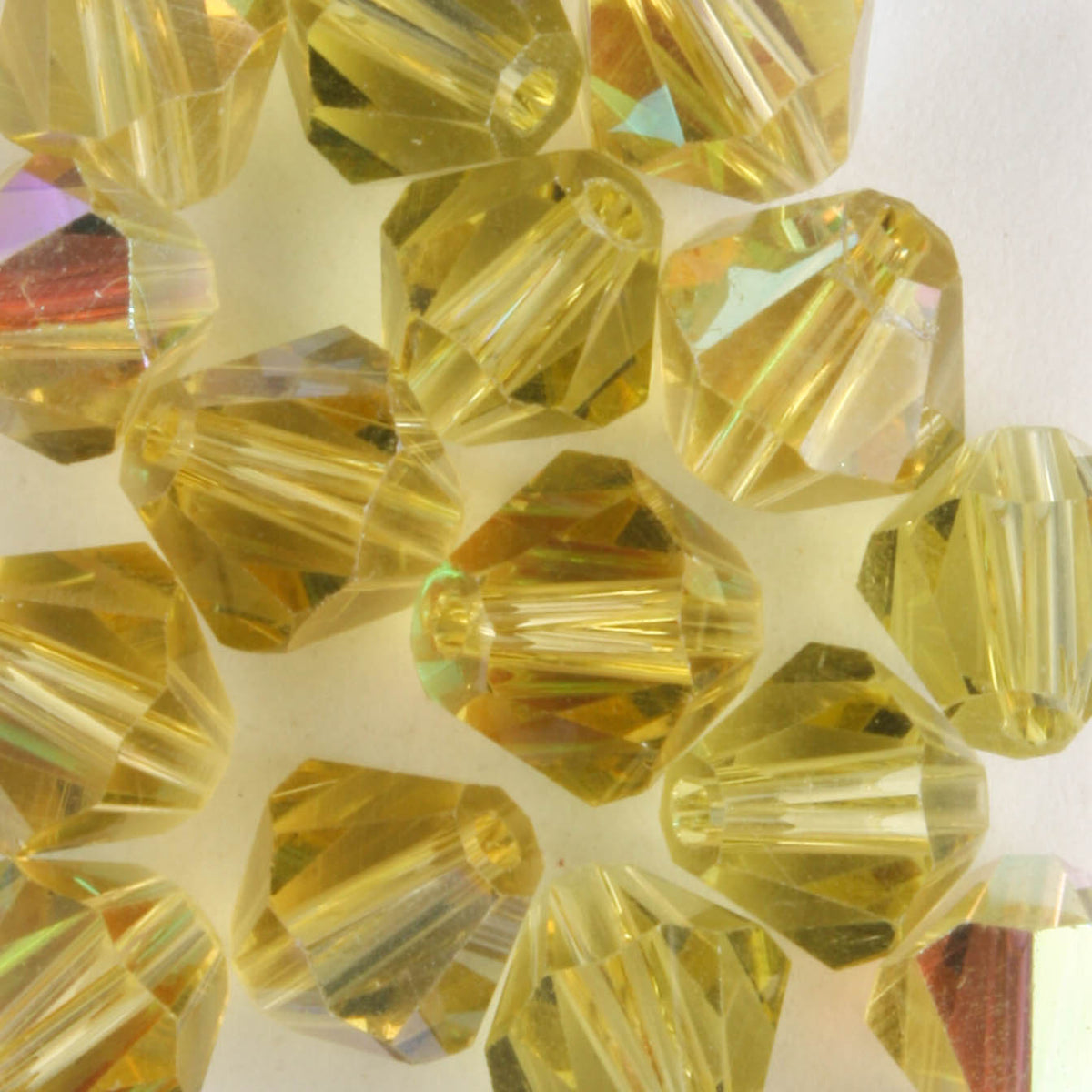 8mm Bicone Jonquil AB - 15 beads