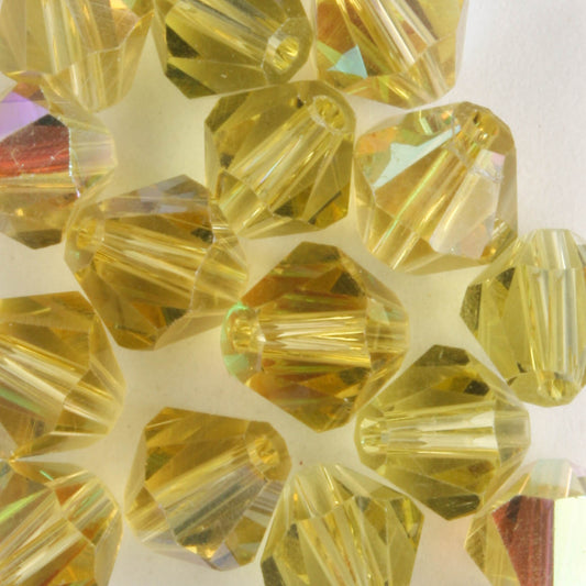 8mm Bicone Jonquil AB - 15 beads